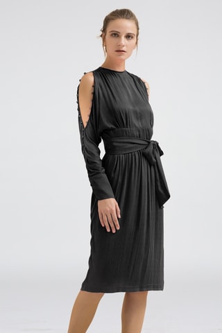 Vestido midi - Negro