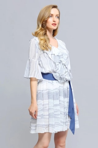 Vestido evasé - Blanco
