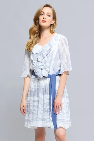 Vestido evasé - Blanco