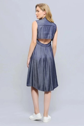 Abito a camicia in jeans - Blu