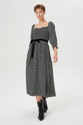 Vestido midi - Gris