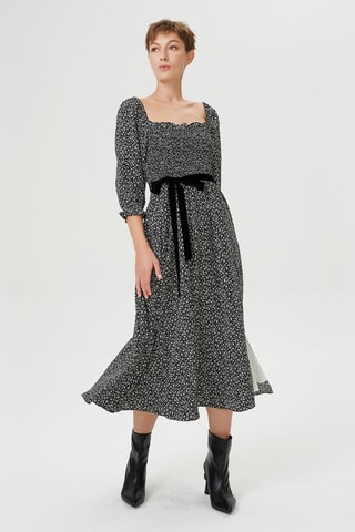 Vestido midi - Gris
