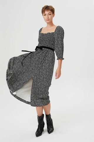 Vestido midi - Gris