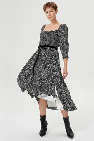Vestido midi - Gris