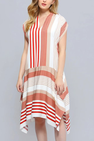 Vestido trapecio - Rojo