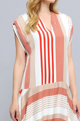 Vestido trapecio - Rojo