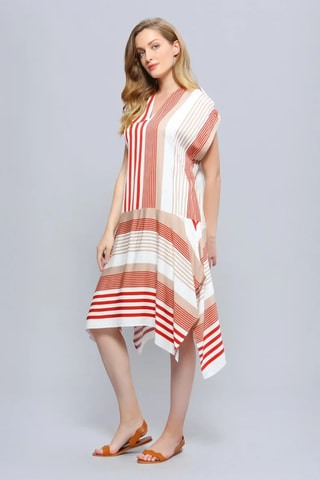 Vestido trapecio - Rojo