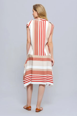 Vestido trapecio - Rojo