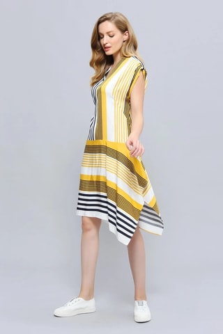 Abito a trapezio - Giallo