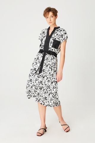 Vestido evasé - Blanco