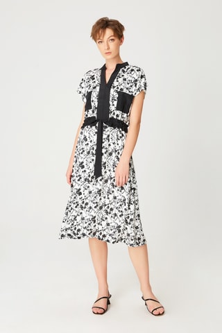 Vestido evasé - Blanco
