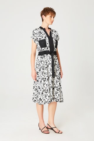 Vestido evasé - Blanco