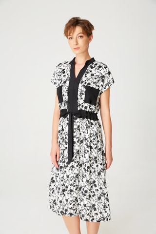 Vestido evasé - Blanco