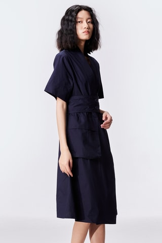 Vestido cruzado - Azul