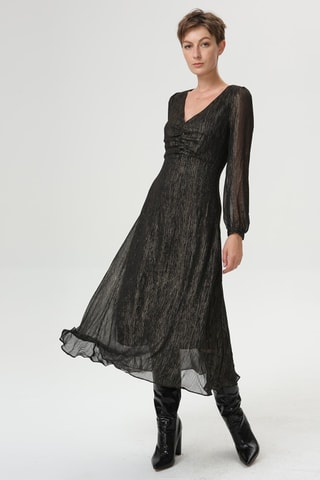 Vestido midi - Negro