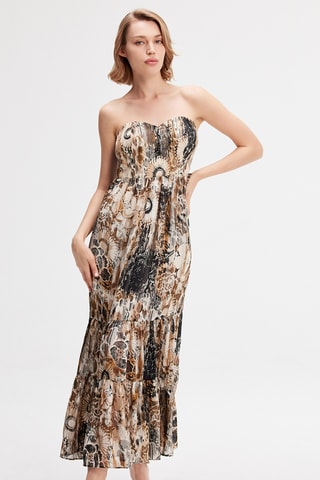 Abito bustier - Beige