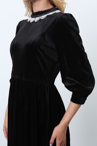 Vestido evasé - Negro