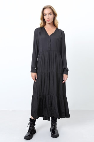 Vestido midi - Negro