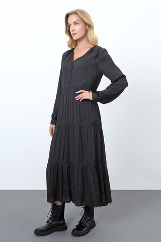 Vestido midi - Negro
