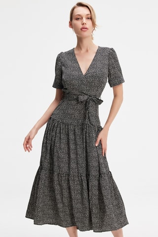 Vestido midi - Negro