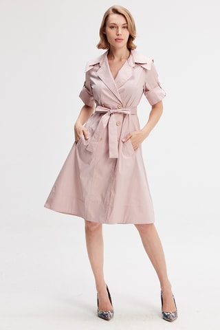 Vestido cruzado - Rosa