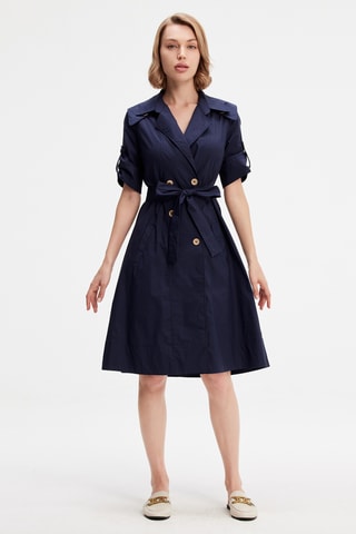 Vestido cruzado - Azul