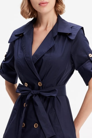 Vestido cruzado - Azul