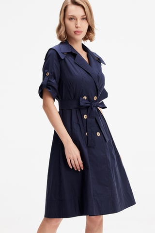 Vestido cruzado - Azul