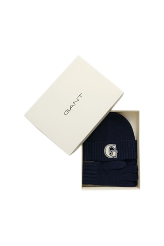 Ensemble accessoires en laine - Bleu marine