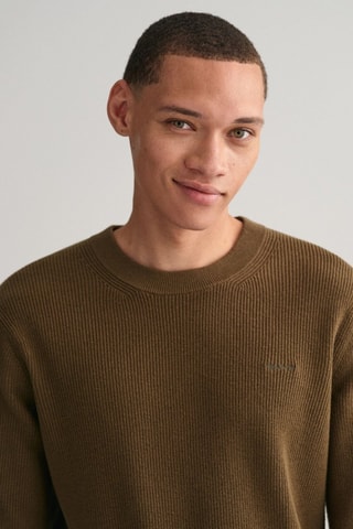 Pull regular en laine mérinos - Kaki