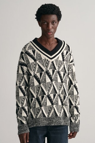 Pull en laine - Noir et blanc