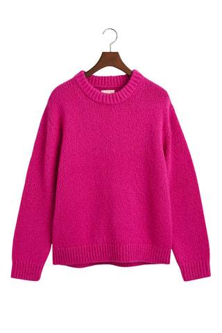 Pull relaxed en laine - Rose vif