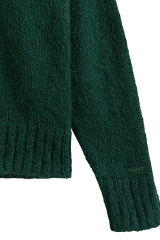 Pull relaxed en laine - Vert foncé