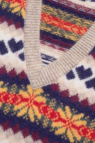 Pull sans manches en laine d'agneau - Beige