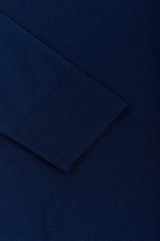 Pull relaxed en laine mérinos - Bleu marine