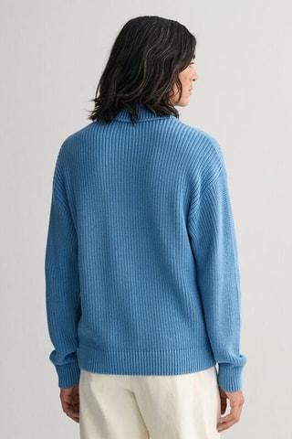 Gilet relaxed en coton biologique - Bleu