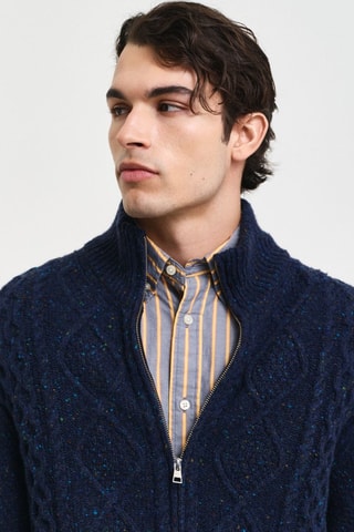 Gilet en laine - Bleu marine chiné