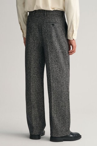 Pantalon en laine - Gris foncé chiné