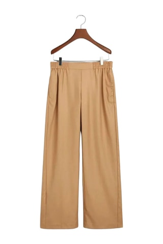 Pantalon en laine taille haute - Kaki