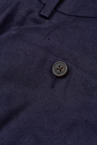 Pantalon slim en lin - Bleu marine