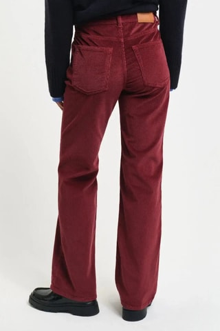 Jean flare en velours - Bordeaux
