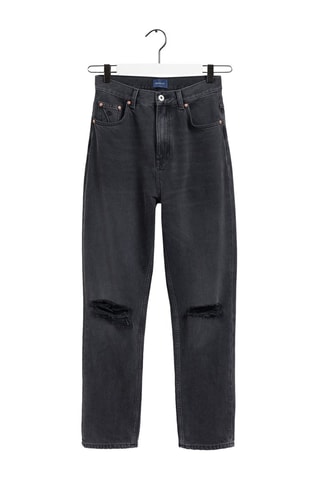 Jean taille haute droit - Noir