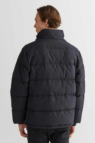 Doudoune regular à capuche - Noir