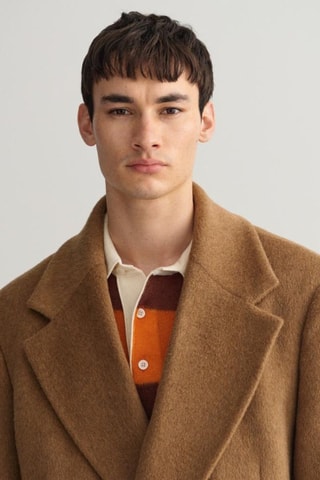 Manteau oversize en laine - Marron clair