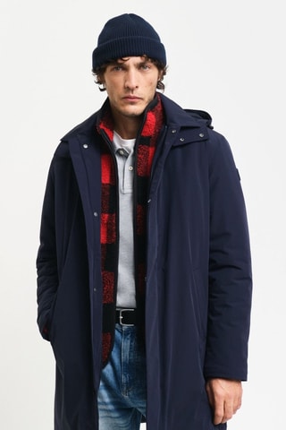 Veste regular à capuche - Bleu marine