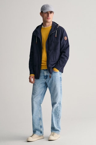 Parka regular à capuche - Bleu marine