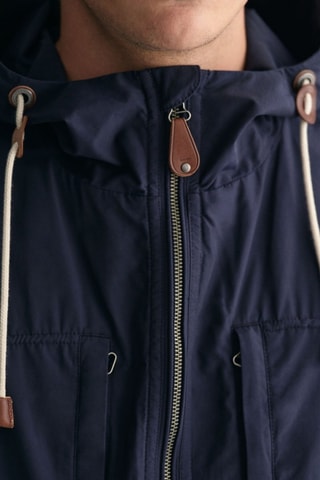 Parka regular à capuche - Bleu marine