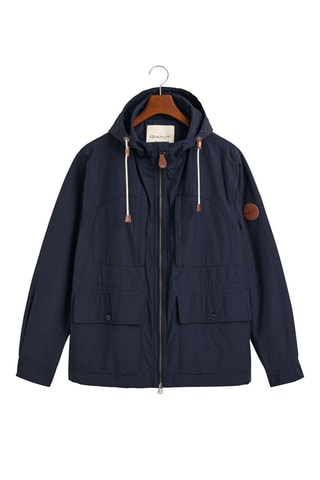 Parka regular à capuche - Bleu marine