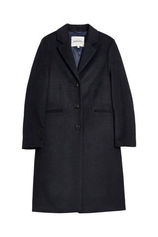 Manteau regular en laine - Bleu marine