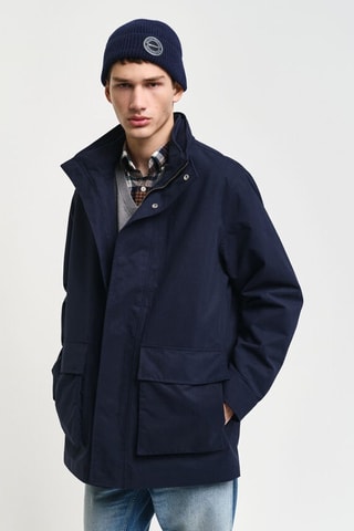 Veste regular à capuche - Bleu marine